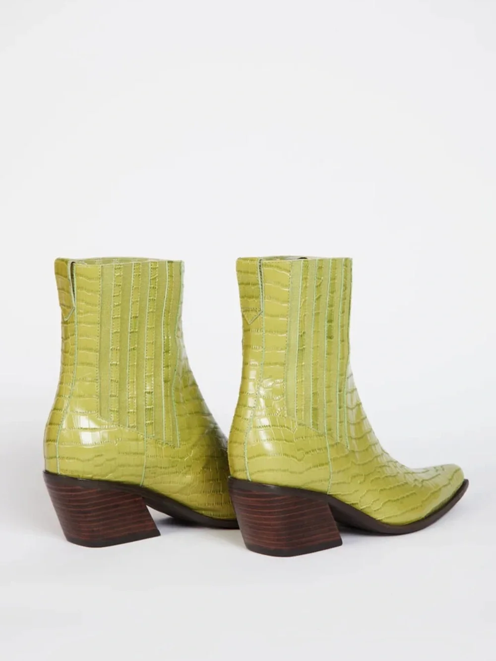 ISO: Intentionally Blank HILLARY CROC WESTERN BOOT in Apple
